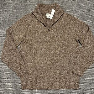 🆕 J. Crew Men's Rugged Merino Quarter-Zip Sweater